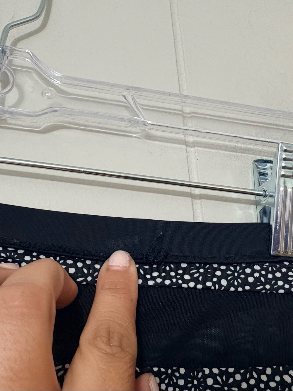 Lululemon Go With The Flow High Waist Freckle Flower Bikini Bottom Black White - Picture 3 of 6